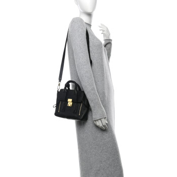 3.1 PHILLIP LIM Textured Calfskin Mini Pashli Satchel Black