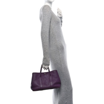 HERMES Negonda Garden Party Tote 30 TPM Cassis