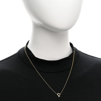 TIFFANY 18K Yellow Gold Small Paloma Picasso Loving Heart Pendant Necklace
