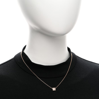 HERMES 18K Rose Gold Diamond Clou d'H Pendant Necklace