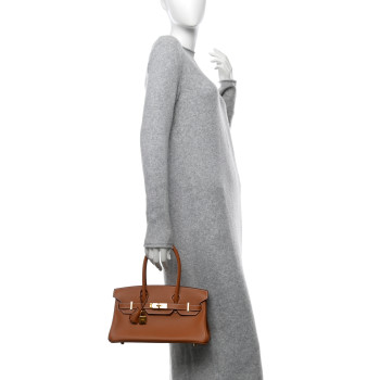 HERMES Evercolor Shoulder Birkin Light 29 Gold