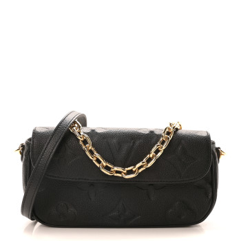 LOUIS VUITTON Empreinte Monogram Giant Ivy Wallet On Chain Black
