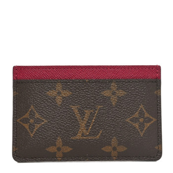 LOUIS VUITTON Monogram Card Holder Fuchsia