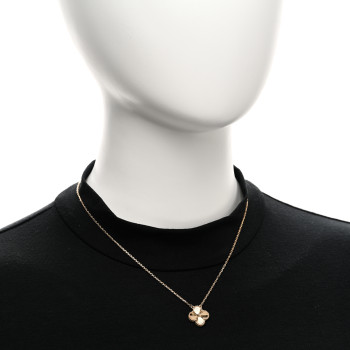 VAN CLEEF & ARPELS 18K Yellow Gold Guilloche Vintage Alhambra Pendant Necklace
