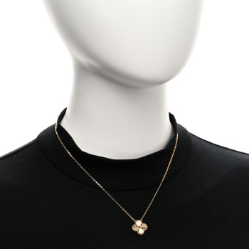 VAN CLEEF & ARPELS 18K Yellow Gold Guilloche Vintage Alhambra Pendant Necklace