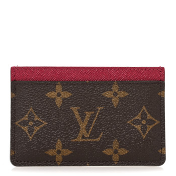 LOUIS VUITTON Monogram Card Holder Fuchsia