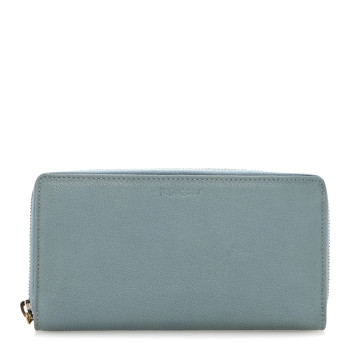 SAINT LAURENT Sheepskin ChYc Zip Around Wallet Blue Glacier