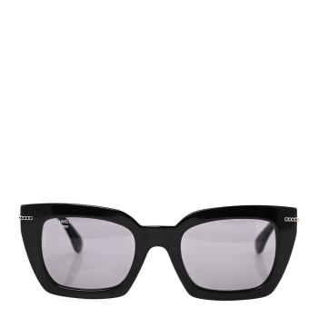 CHANEL Acetate Polarized CC Butterfly Sunglasses 5509-A Black