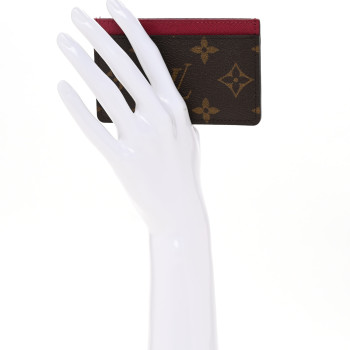 LOUIS VUITTON Monogram Card Holder Fuchsia