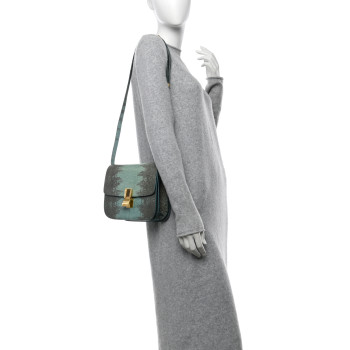 CELINE Lizard Medium Classic Box Flap Bag Antarctic