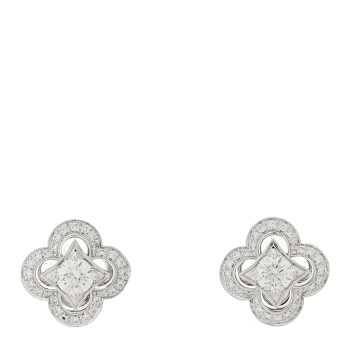 LOUIS VUITTON 18K White Gold Diamond Les Ardentes Stud Earrings