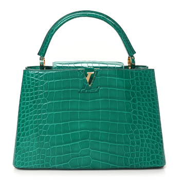 LOUIS VUITTON Alligator Capucines MM Emeraude