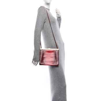 CELINE Lizard Mini Clasp Bag Red