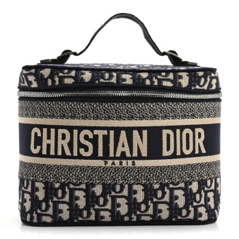 CHRISTIAN DIOR Oblique Diortravel Vanity Case Blue