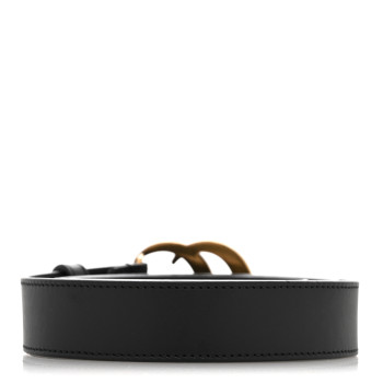 GUCCI Calfskin Double G 30mm Belt 85 34 Black