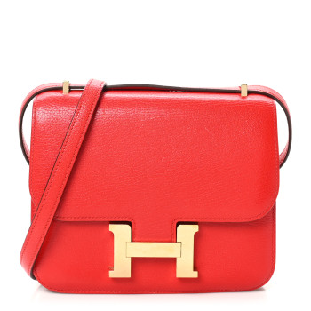 HERMES Chevre Mysore Constance 18 Rouge De Coeur