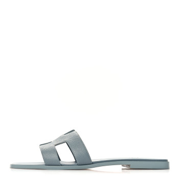 HERMES Epsom Oran Sandals 42 Gris Antarctique