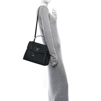 LOUIS VUITTON Soft Calfskin Lockme Ever MM Black