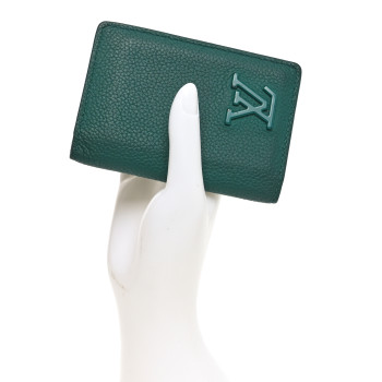 LOUIS VUITTON Grained Calfskin Aerogram Pocket Organizer Evergreen
