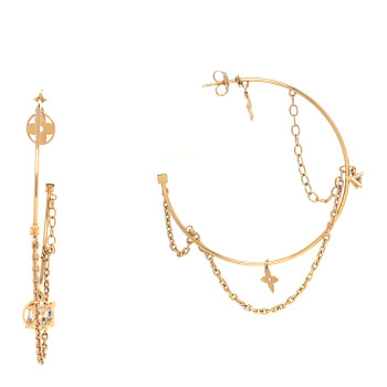 LOUIS VUITTON Roman Holidays Hoop Earrings Gold