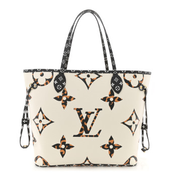 LOUIS VUITTON Monogram Giant Jungle Neverfull MM Ivory