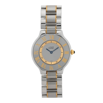 CARTIER Stainless Steel 18K Yellow Gold 31mm Must De 21 Quartz Watch