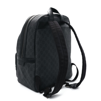 GUCCI GG Supreme Monogram Medium Day Backpack Grey Black
