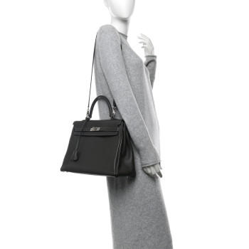 HERMES Taurillon Clemence Kelly Retourne 35 Graphite