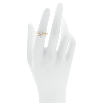 CARTIER 18K Yellow Gold Diamond 1.20ct 1895 Solitaire Engagement Ring 50 5.25
