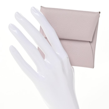 HERMES Evercolor Bastia Coin Purse Mauve Pale