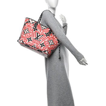 LOUIS VUITTON Monogram Giant Crafty Neverfull MM Creme Rouge Black