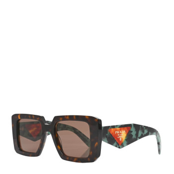 PRADA Acetate Symbole Sunglasses SPR 23Y Red Tortoise