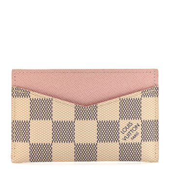 LOUIS VUITTON Damier Azur Daily Card Holder Rose Ballerine