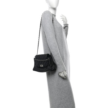 CHANEL Caviar Quilted Accordion Mademoiselle Flap Black