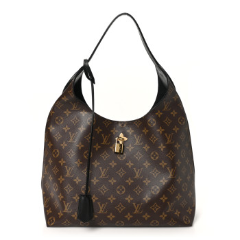 LOUIS VUITTON Monogram Flower Hobo Black