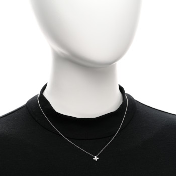 TIFFANY Platinum Diamond Fleur de Lis Pendant Necklace