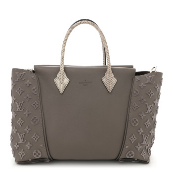 LOUIS VUITTON Monogram Tuffetage Ayers Tote W PM Grey
