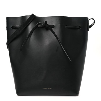 MANSUR GAVRIEL Vegetable Tanned Calfskin Bucket Bag Black Royal
