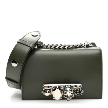 ALEXANDER MCQUEEN Calfskin Knuckle Crossbody Green
