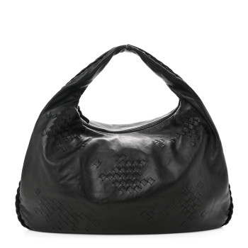BOTTEGA VENETA Nappa Intrecciato Patchwork Large Hobo Black