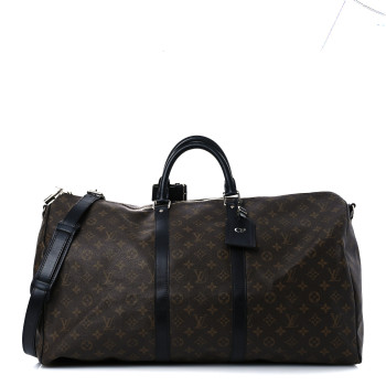 LOUIS VUITTON Monogram Macassar Keepall Bandouliere 55