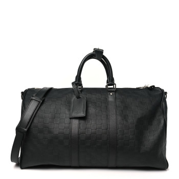 LOUIS VUITTON Damier Infini Keepall Bandouliere 45  Onyx