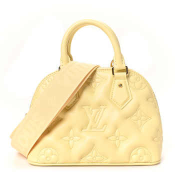 LOUIS VUITTON Calfskin Bubblegram Alma BB Banana