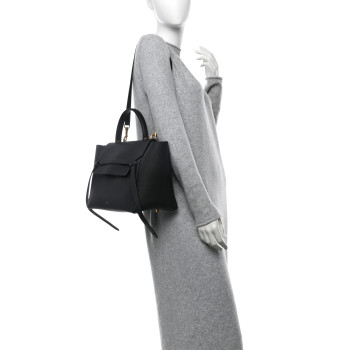 CELINE Grained Calfskin Mini Belt Bag Black