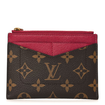 LOUIS VUITTON Monogram Zipped Card Holder Fuchsia