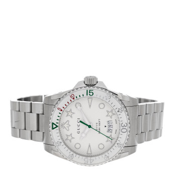 GUCCI Stainless Steel 40mm Dive Quartz Watch White