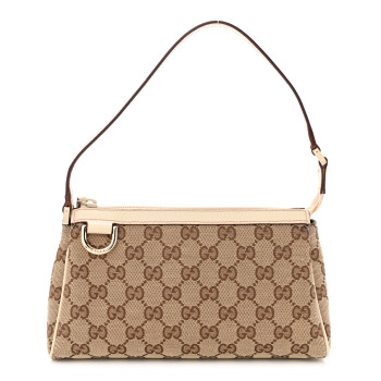 GUCCI Monogram D Ring Cosmetic Case White
