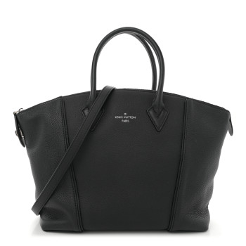 LOUIS VUITTON Veau Cachemire Soft Lockit PM Black