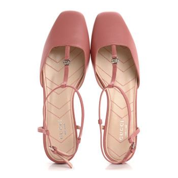 GUCCI Nappa Double G Ballet Flats 37 Gorgeus Grace