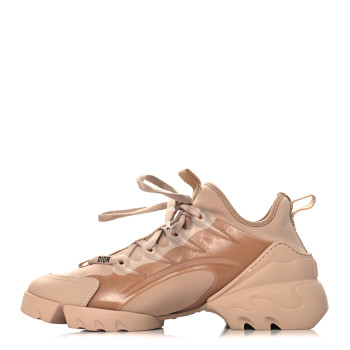 CHRISTIAN DIOR Neoprene Rubber Womens D-Connect Sneakers 37 Nude